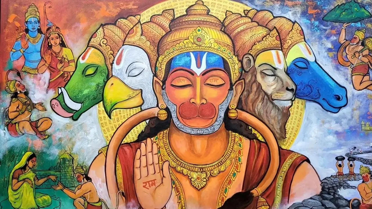 Sri Panchamukha Hanuman Mala Mantram