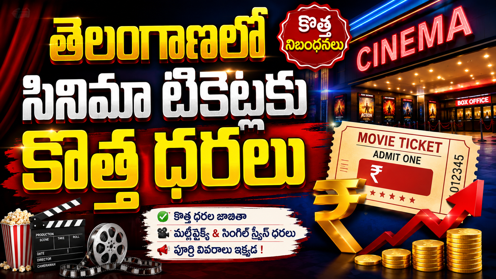 cinema ticket prices in Telangana